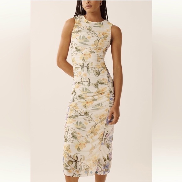 amelia mesh maxi dress Amelia Tropical Paradise Print Mesh Maxi Dress – Scarlett & Jo